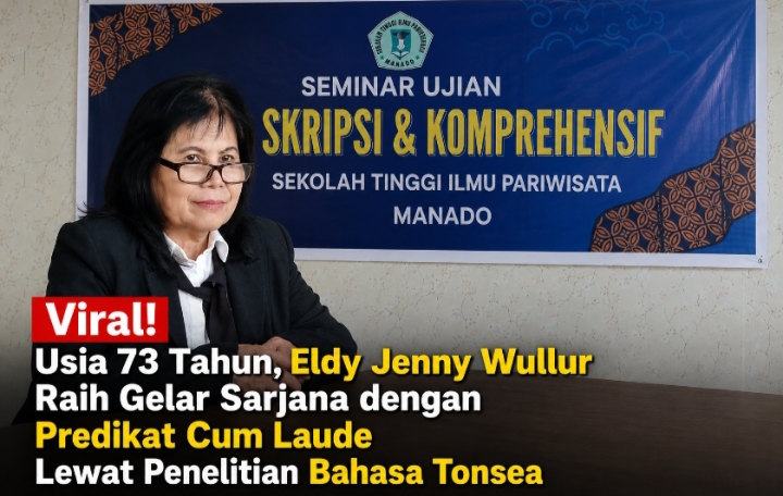 Viral! Usia 73 Tahun, Eldy Jenny Wullur Raih Gelar Sarjana dengan Predikat Cum Laude 
